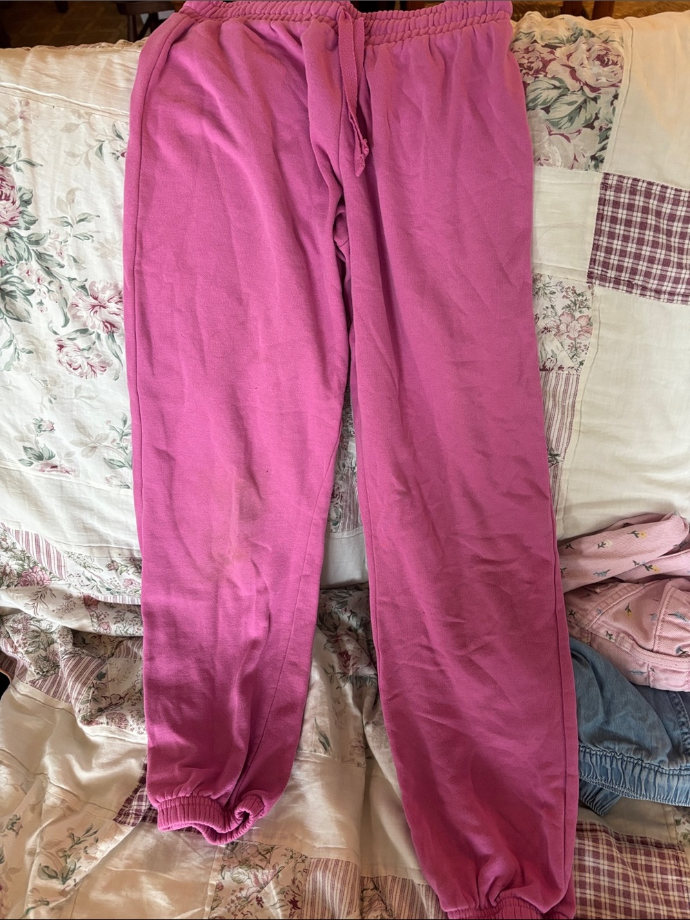 George Bright Pink Drawstring Jogger Sweatpants